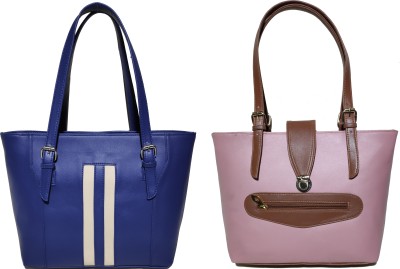 AZED Collections Women Blue, Pink Shoulder Bag(Pack of: 2)