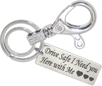 Aura Deep Engraved Drive Safe Key ring For Husband Key Chain