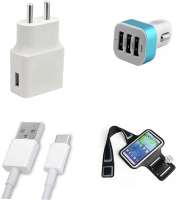 DAKRON Wall Charger Accessory Combo for Samsung Galaxy A9(White)