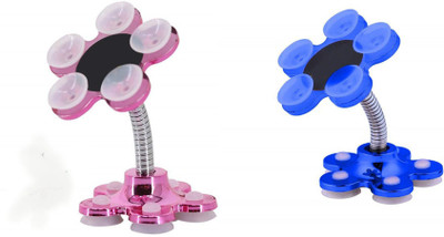 Wonder Star Stand for Cell Phone 360° Rotatable Metal Flower Design 2 Pcs Mobile Holder