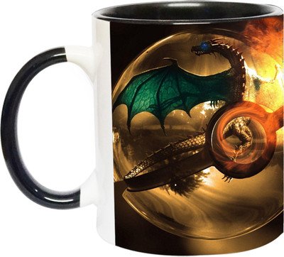 ARTBUG PokÃÂ©mon - 3337 - BLK Ceramic Coffee Mug(350 ml)