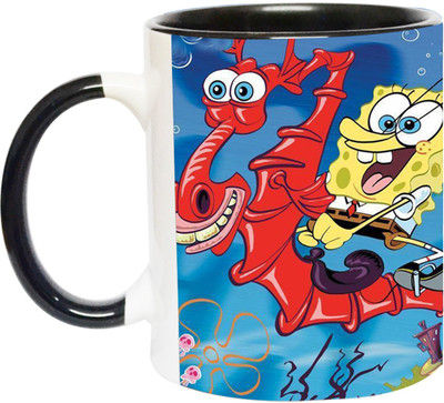 ARTBUG SpongeBob SquarePants - 3432 - BLK Ceramic Coffee Mug(350 ml)