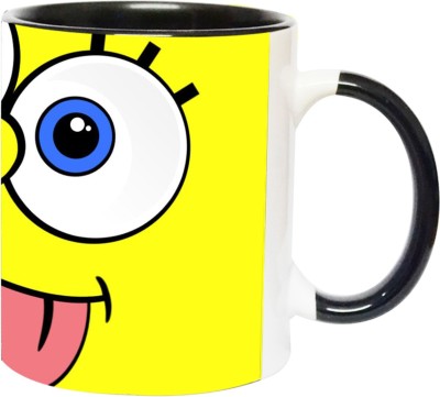 ARTBUG SpongeBob SquarePants - 3425 - BLK Ceramic Coffee Mug(350 ml)