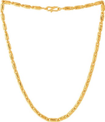 Jewar Mandi Jewar Mandi Chain One Gram Gold Plated Daily Use Stylish Gold-plated Plated Brass Chain