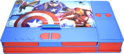 Arishto Jumbo Captain America Art Plastic Pencil Box(Set of 1, Blue)