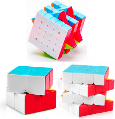 D ETERNAL Cube Combo Set Of 2X2 4X4 and 5X5 High Speed Stickerless Magic Puzzle Game Toy(3 Pieces)