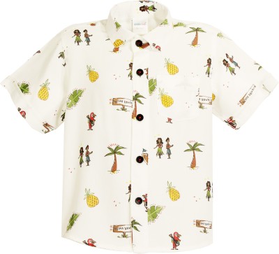 Kiddie Klub Baby Boys Graphic Print Party White Shirt