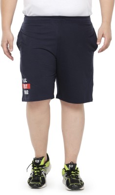 PLUSS Solid Men Black Gym Shorts, Regular Shorts