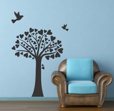 Wallzone 70 cm Black Tree Removable Sticker(Pack of 1)