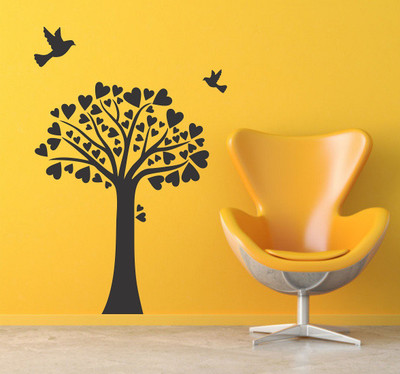 Wallzone 70 cm Black Tree Removable Sticker(Pack of 1)