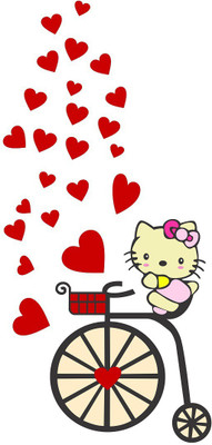 Littlebuds 110 cm Helo Kitty Removable Sticker(Pack of 1)