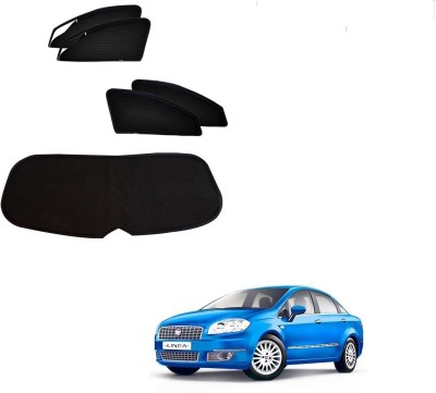 KOZDIKO Side Window, Rear Window Sun Shade For Fiat Linea Classic(Black)