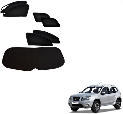 AuTO ADDiCT Side Window, Rear Window Sun Shade For Nissan Terrano(Black)