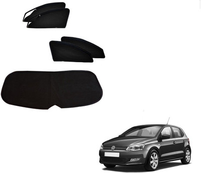 AuTO ADDiCT Side Window, Rear Window Sun Shade For Volkswagen Polo(Black)