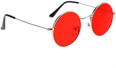 I Flash Round Sunglasses(For Men & Women, Red)