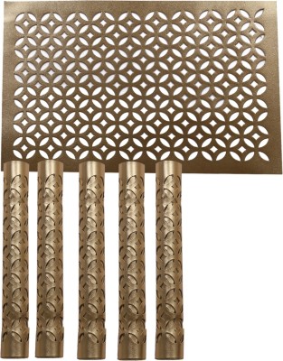 KUBER INDUSTRIES Rectangular Pack of 6 Table Placemat(Gold, PVC)