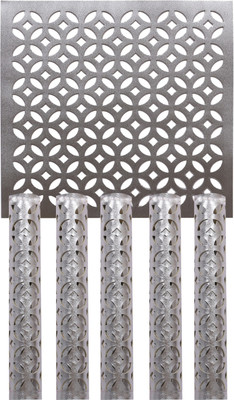 KUBER INDUSTRIES Square Pack of 6 Table Placemat(Silver, PVC)