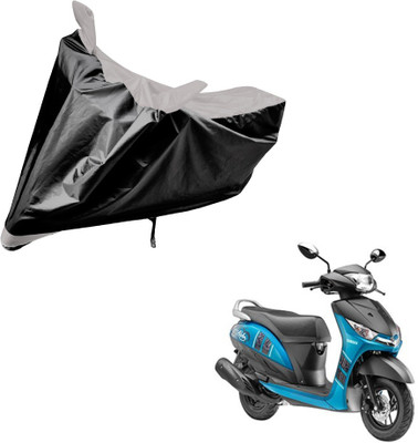 Auto Hub Two Wheeler Cover for Yamaha(Alpha, Black, Silver)