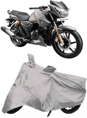 TVS Two Wheeler Cover for TVS(Apache RTR 180, Silver)