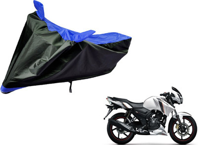 Auto Hub Two Wheeler Cover for TVS(Apache RTR 180, Black, Blue)