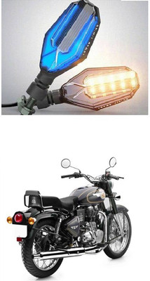 PRTEK Front, Side LED Indicator Light for Royal Enfield 500(Blue, Yellow)
