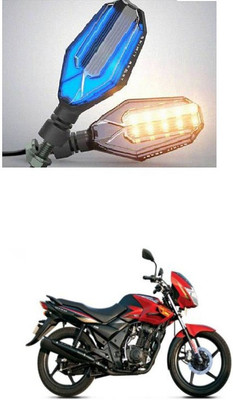 PRTEK Front, Side LED Indicator Light for TVS Flame DS125(Blue, Yellow)