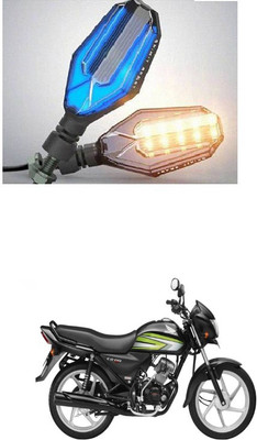 PRTEK Front, Side LED Indicator Light for Honda Dream CD110(Blue, Yellow)