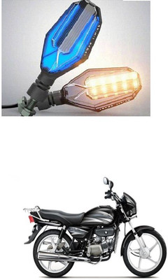 PRTEK Front, Side LED Indicator Light for Hero Splendor Plus(Blue, Yellow)