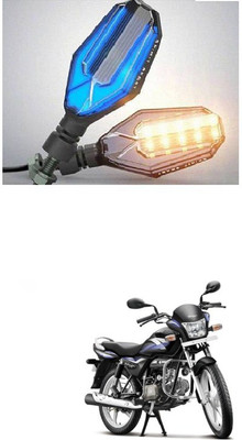 PRTEK Front, Side LED Indicator Light for Hero Splendor Pro(Blue, Yellow)