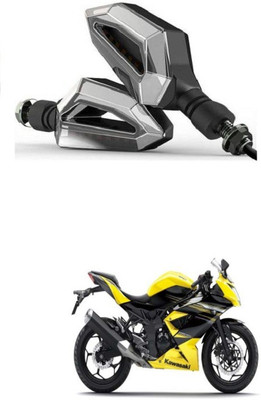 PRTEK Front, Side LED Indicator Light for Kawasaki Ninja(Blue, Yellow)