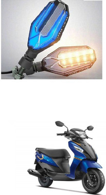 PRTEK Front, Side LED Indicator Light for Suzuki Lets(Blue, Yellow)