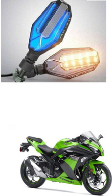 PRTEK Front, Side LED Indicator Light for Kawasaki Universal For Bike(Blue, Yellow)