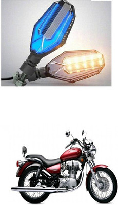 PRTEK Front, Side LED Indicator Light for Royal Enfield Electra Twin Spark(Blue, Yellow)