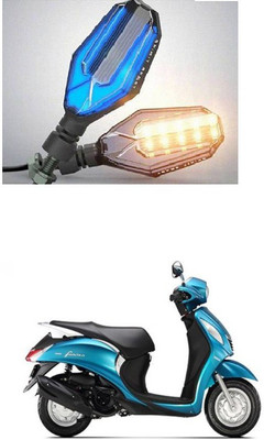 PRTEK Front, Side LED Indicator Light for Yamaha Fascino(Blue, Yellow)