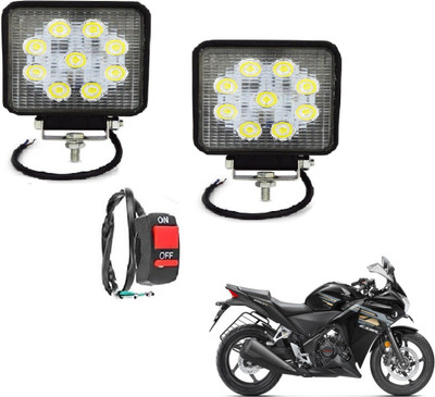 MOCKHE VLB-SQR9LD2P-48 Headlight Motorbike LED for Honda (12 V, 27 W)(CBR 250R, Pack of 2)