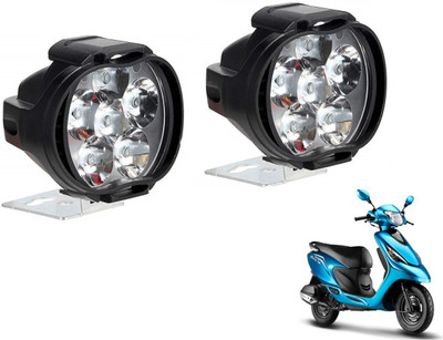 MOCKHE VLB-SLN6LED-259 Headlight Motorbike LED for TVS (12 V, 10 W)(Zest, Pack of 2)