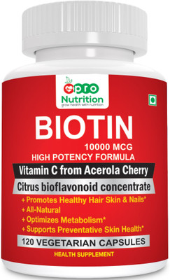 ProNutrition Biotin 10000 MCG High Potency Formula with Vitamin(120 No)