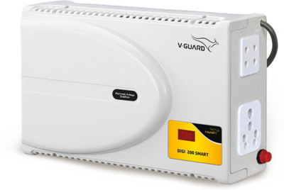 7% OFF on V-Guard Digi 200 Smart for 178 cm (70) TV + Set Topbox + Home Theatre (Working Range: 140-295V; 6 A) Voltage Stabilizer(Grey)