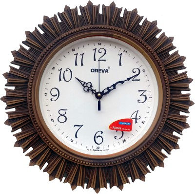 AJANTA Analog 32 cm X 32 cm Wall Clock(Brown, With Glass, Standard)