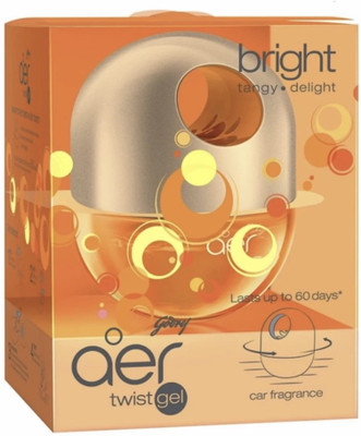 Godrej Aer Bright Tangy Car Perfume Diffuser Aer Twist(45 g)