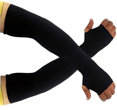 MOCKHE Nylon, Polyester Arm Sleeve For Men & Women(XL, Black)