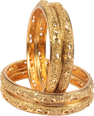 Shiv Jewels Alloy Gold-plated Bangle Set(Pack of 4)