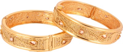 Shiv Jewels Alloy Crystal Gold-plated Bracelet Set(Pack of 2)