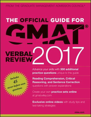 The Official Guide for GMAT Verbal Review 2017 with Online Question Bank and Exclusive Video(English, Electronic book text, GMAC (Graduate Management Admission Council))