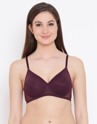 Clovia Padded Non Wired T Shirt Bra Women T-Shirt Lightly Padded Bra(Purple)