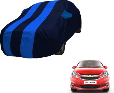 Amanzo Car Cover For Chevrolet UVA (With Mirror Pockets)(Blue, Blue)