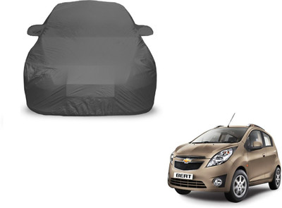 Auto Hub Car Cover For Chevrolet Beat (With Mirror Pockets)(Grey)
