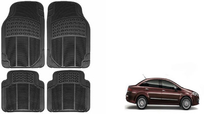 Auto Oprema Rubber Standard Mat For  Fiat Linea Classic(Black)