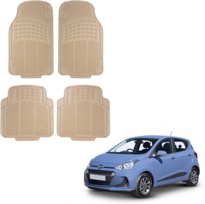 Oshotto Rubber Standard Mat For  Hyundai i10(Beige)