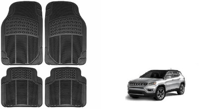 Auto Oprema Rubber Standard Mat For  Jeep Compass(Black)